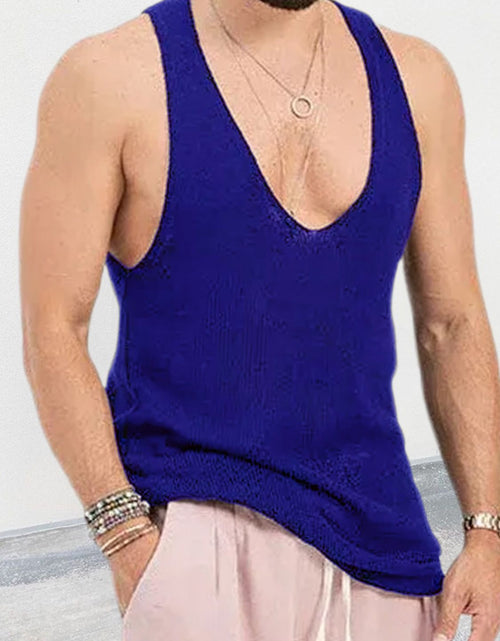 Load image into Gallery viewer, Men's Scoop Neck Knit Tank
