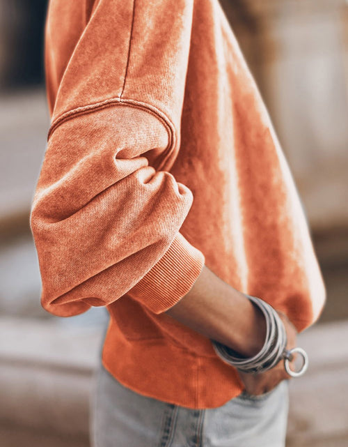 Load image into Gallery viewer, Mock Neck Dropped Shoulder Sweatshirt
