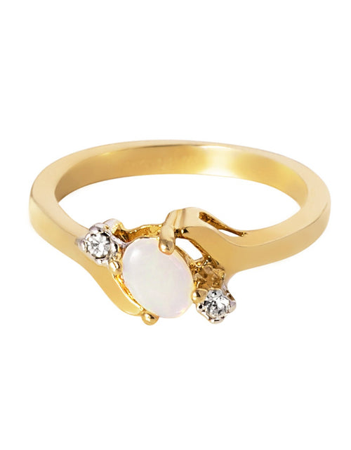 Load image into Gallery viewer, Vintage Ring Sapphire &amp; Clear Austrian Crystals 18k White Gold Electroplated September Birthstone by PVD Vintage Jewelry
