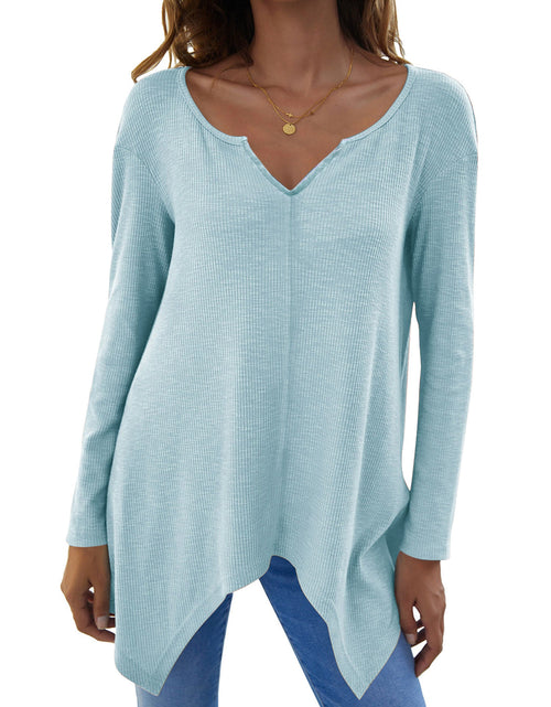 Load image into Gallery viewer, Full Size V-Neck Long Sleeve T-Shirt
