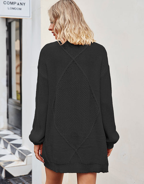 Load image into Gallery viewer, Cable-Knit Long Sleeve Cardigan
