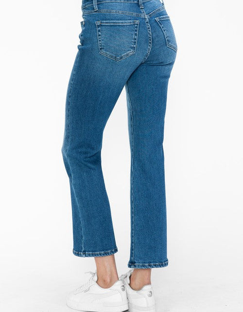 Load image into Gallery viewer, bytos Full Size Cat's Whiskers Mid Rise Ankle Jeans
