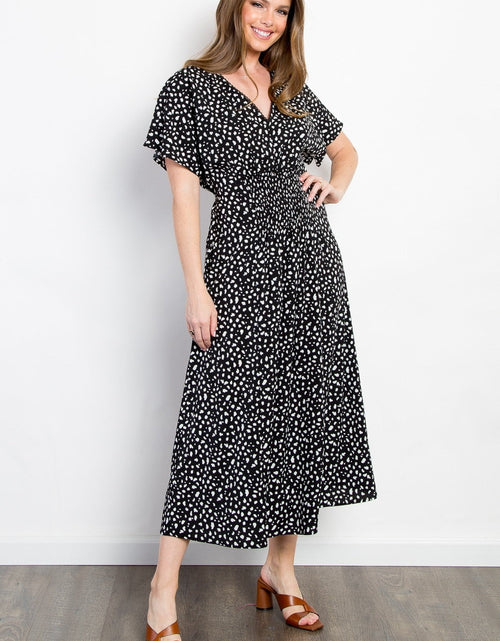 Load image into Gallery viewer, Be Stage Full Size Printed Smocked Waist Dress
