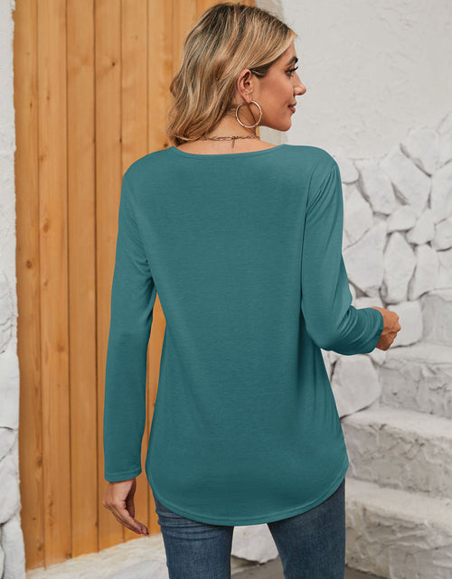 Load image into Gallery viewer, Square Neck Long Sleeve T-Shirt

