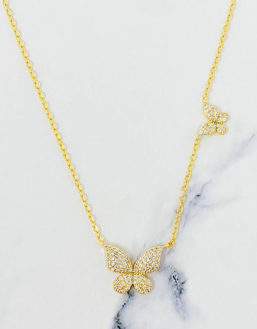 Load image into Gallery viewer, Double Shine Butterfly  Necklace by Ellisonyoung.com
