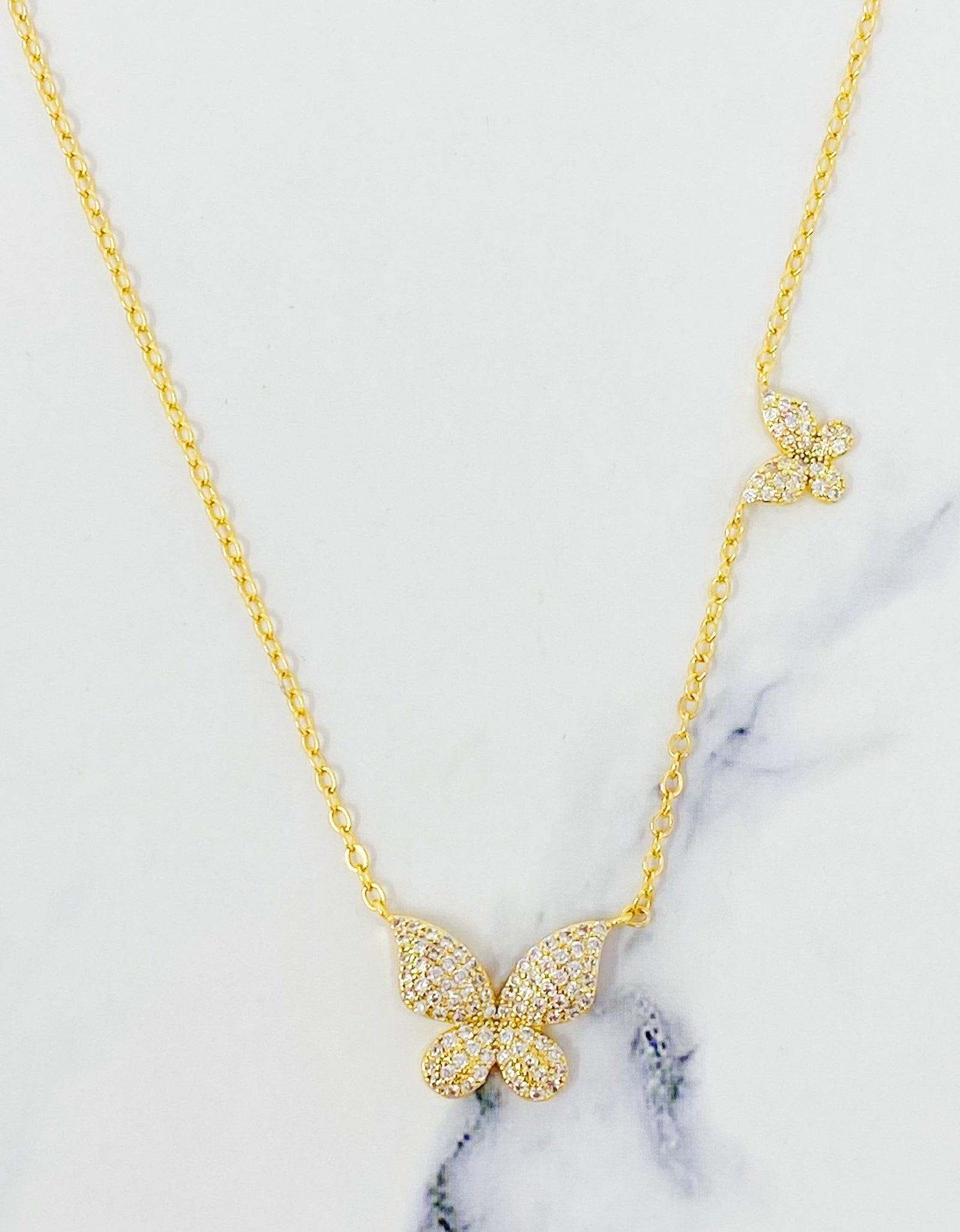 Double Shine Butterfly  Necklace by Ellisonyoung.com