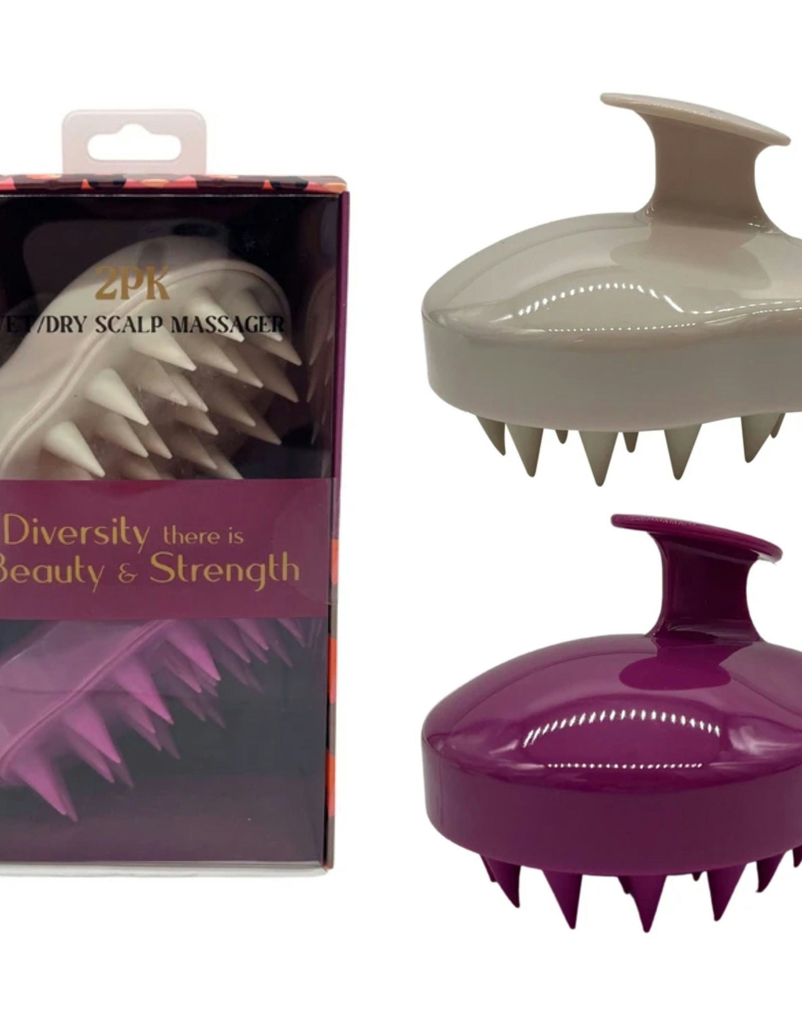 2 Pack Wet or Dry Scalp Massagers