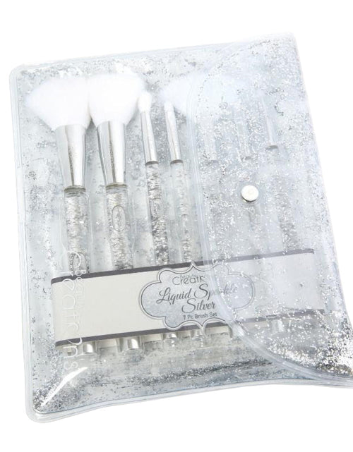 Load image into Gallery viewer, BEAUTY CREATIONS Liquid Sparkle Silver 7 Pc Brush Set
