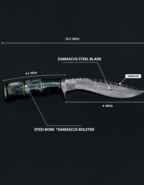 Load image into Gallery viewer, Damascus Steel Compact Kukri by Titan International Knives
