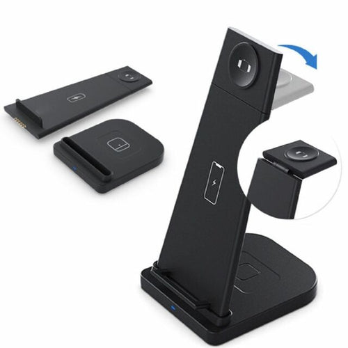 Load image into Gallery viewer, 3-in-1 Fast Wireless Charging Stand for Phones, Apple Watch &amp; AirPods by Infinite Basics
