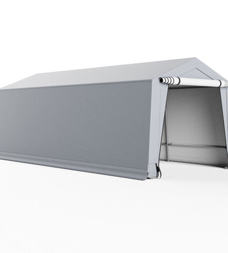 10 x 16/10 x 20 Feet Outdoor Heavy-Duty Carport with 2 Doors-10 x 20 ft
