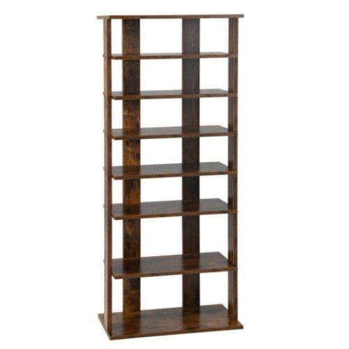 Load image into Gallery viewer, 7 Tiers Vertical Shoe Rack for Front Door-Rustic Brown
