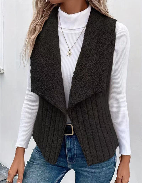 Load image into Gallery viewer, Open Front Fuzzy Vest Coat
