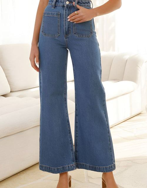 Load image into Gallery viewer, High Waist Bootcut Jeans with Pockets
