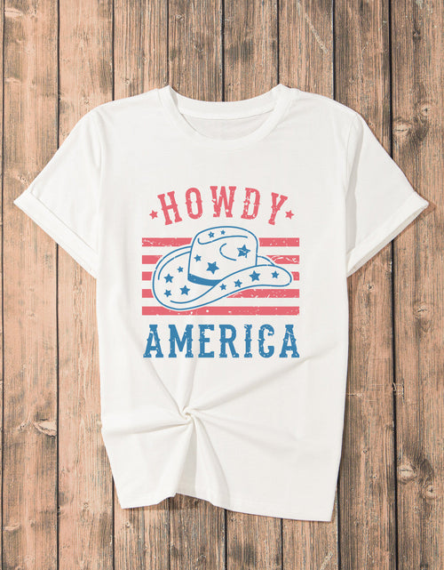 Load image into Gallery viewer, Graphic Round Neck Short Sleeve T-Shirt
