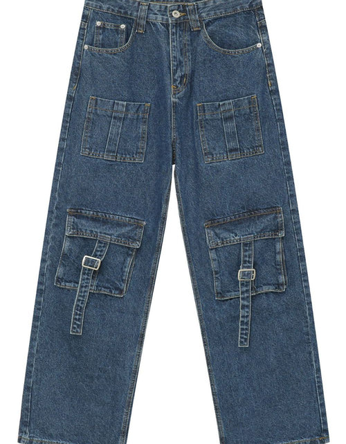 Load image into Gallery viewer, Men's Mid Rise Jeans with Cargo Pockets

