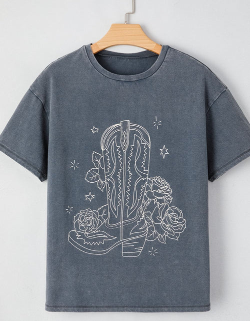 Load image into Gallery viewer, Western Cowboy Boots Graphic T-Shirt
