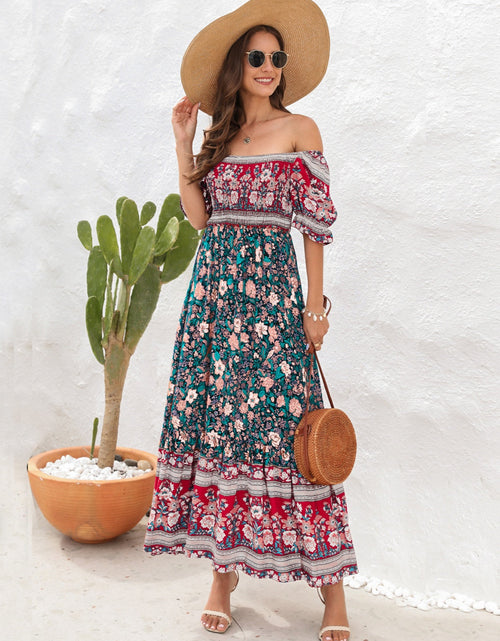 Load image into Gallery viewer, Floral Flounce Sleeve Midi Dress
