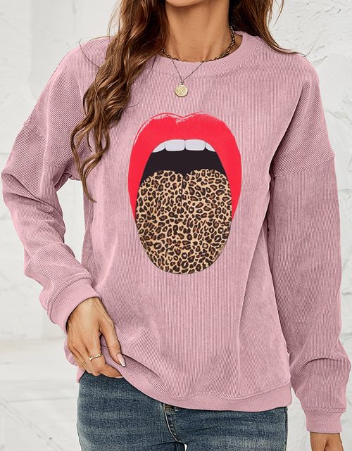 Load image into Gallery viewer, Round Neck Dropped Shoulder MAMA Graphic Sweatshirt
