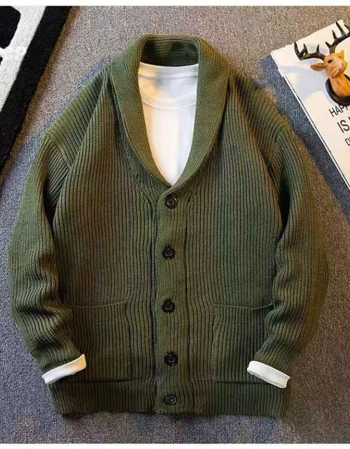 Load image into Gallery viewer, Men's Plus Size Button Down Long Sleeve Cardigan
