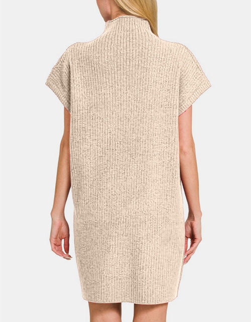 Load image into Gallery viewer, Zenana Short Sleeve Sweater Mini Dress
