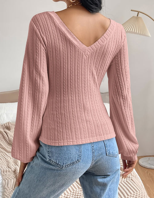 Load image into Gallery viewer, Honey V-Neck Long Sleeve T-Shirt
