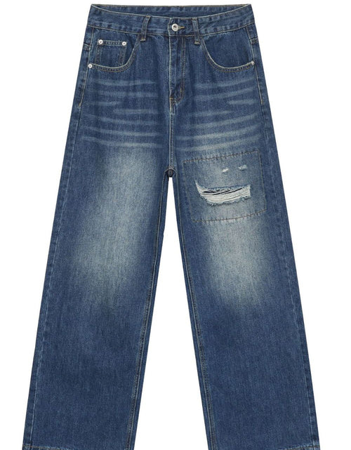 Load image into Gallery viewer, Men's Distressed Jeans with Pockets
