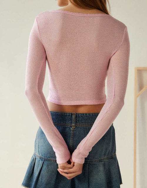 Load image into Gallery viewer, Notched Long Sleeve T-Shirt
