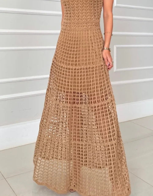 Load image into Gallery viewer, Hollowed-Out Sleeveless Maxi Dress
