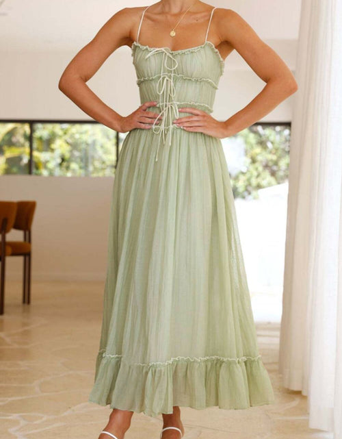 Load image into Gallery viewer, Devine Frill Ruffled Hem Midi Cami Dress
