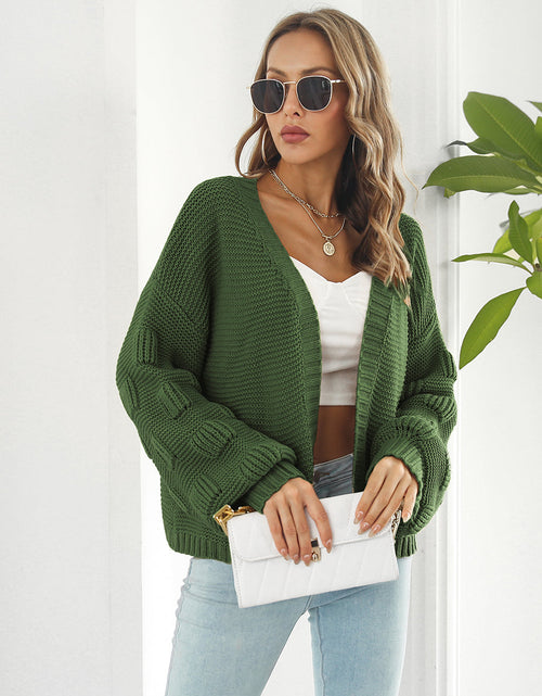 Load image into Gallery viewer, Open Front Ribbed Trim Cardigan
