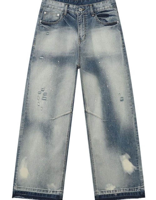 Load image into Gallery viewer, Men's Distressed Wide Leg Jeans
