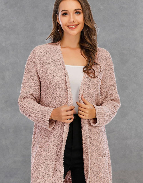 Load image into Gallery viewer, Angel Wings Pocketed Open Front Long Sleeve Cardigan
