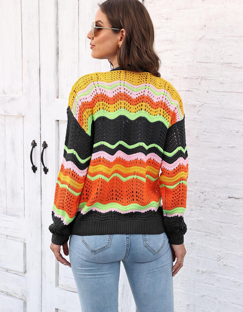 Load image into Gallery viewer, Open Front Openwork Cardigan
