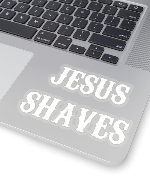 Load image into Gallery viewer, Jesus Shaves Transparent Sticker by The Olde Soul
