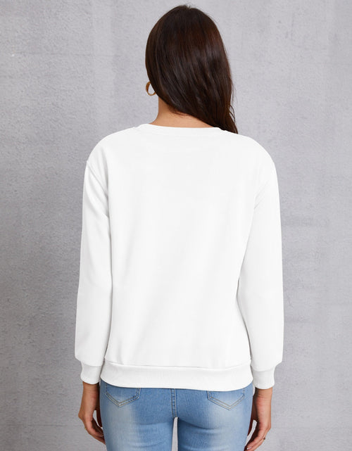 Load image into Gallery viewer, Round Neck Dropped Shoulder Sweatshirt
