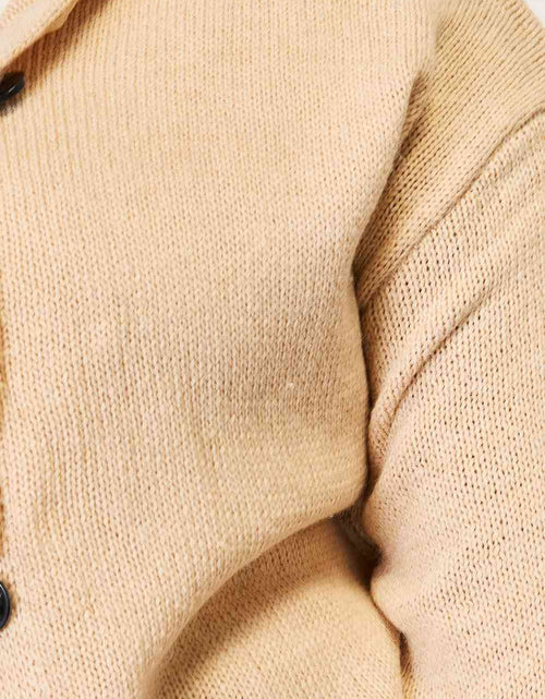 Load image into Gallery viewer, Woven Right Button-Down Long Sleeve Hooded Sweater
