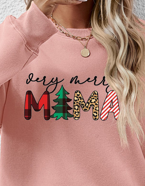 Load image into Gallery viewer, Letter Graphic Round Neck Long Sleeve Sweatshirt
