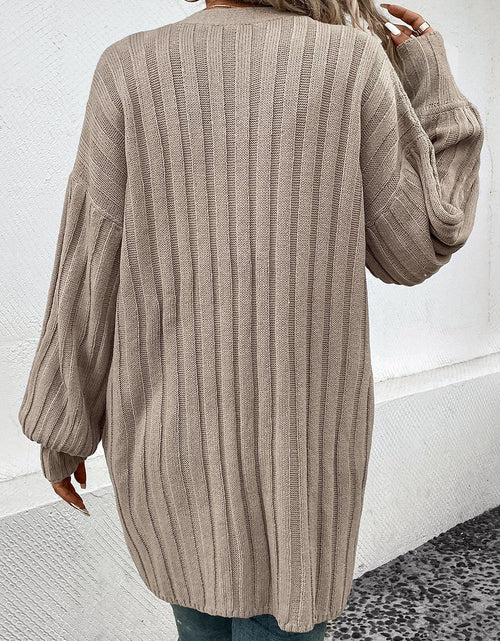 Load image into Gallery viewer, Perfee Open Front Cardigan with Pockets
