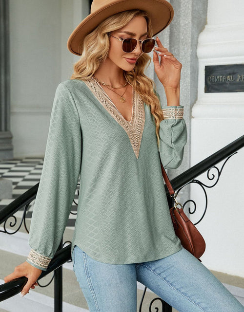 Load image into Gallery viewer, V-Neck Long Sleeve Blouse
