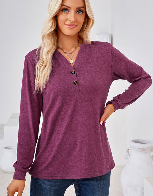 Load image into Gallery viewer, Notched Long Sleeve T-Shirt
