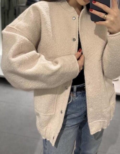 Load image into Gallery viewer, Full Size Snap Down Drop Shoulder Jacket
