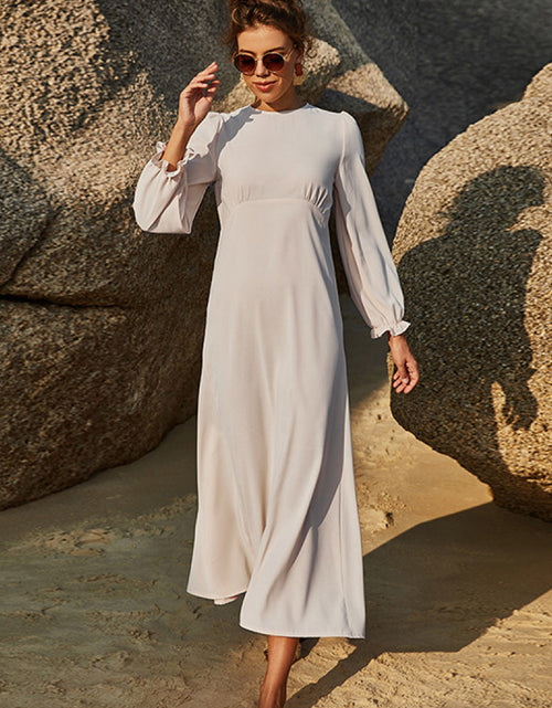 Load image into Gallery viewer, Puff Sleeve Flounce Dress
