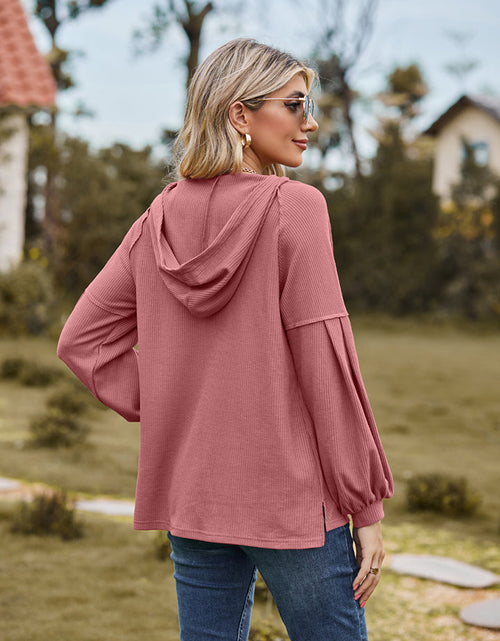 Load image into Gallery viewer, Dropped Shoulder Button-Down Hoodie
