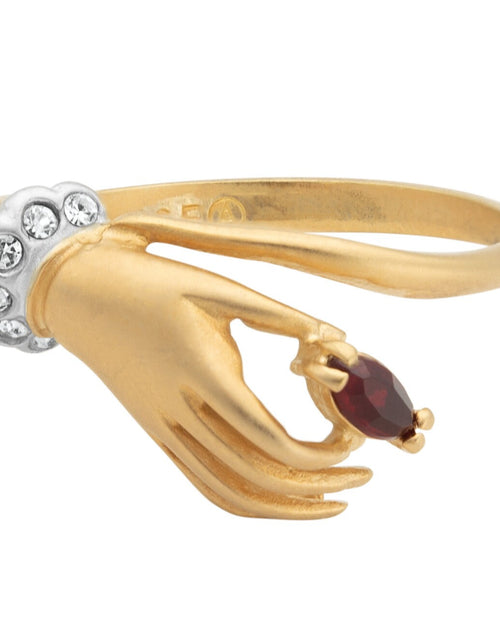 Load image into Gallery viewer, Vintage Austrian Crystals 18k Yellow Gold Matte or Polished Finish Made in USA by PVD Vintage Jewelry
