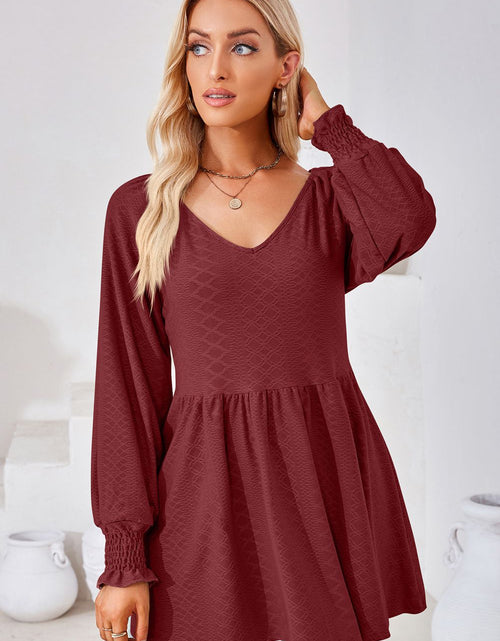 Load image into Gallery viewer, V-Neck Lantern Sleeve Blouse
