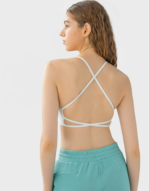 Load image into Gallery viewer, Millennia Crisscross Back Scoop Neck Active Cami with Detachable Chest Pads
