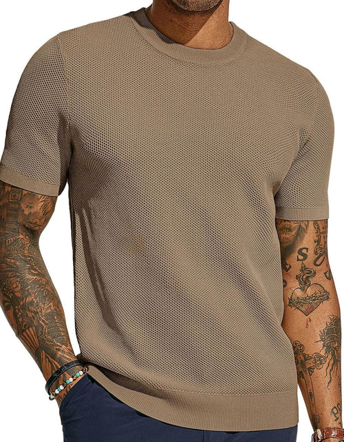 Load image into Gallery viewer, Men's Full Size Round Neck Short Sleeve T-Shirt Plus Size
