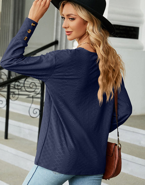 Load image into Gallery viewer, V-Neck Lantern Sleeve T-Shirt
