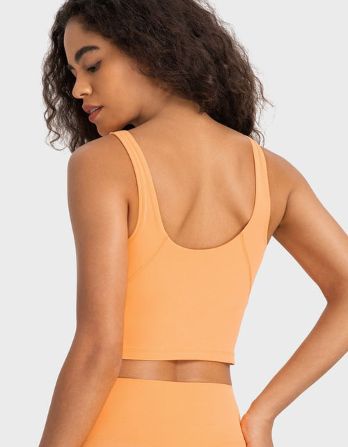 Load image into Gallery viewer, Millennia Deep V-Neck Crop Sports Bra
